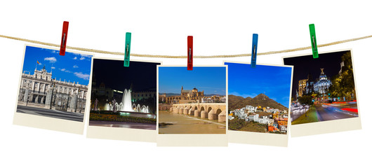 Spain travel photography on clothespins