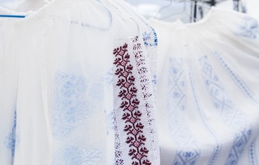 Detail of romanian traditional costume