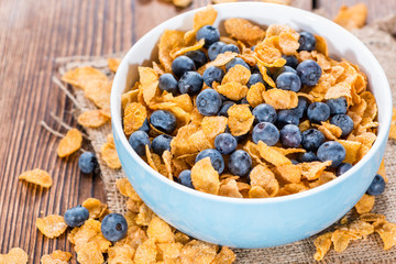 Cornflakes with Blueberries
