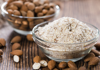 Heap of grated Almonds