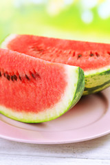 Fresh slice of watermelon, close up