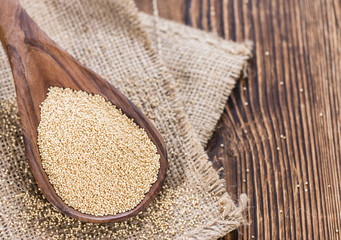 Amaranth on wooden background