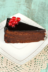 Chocolate cake with fresh berries