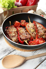 Stuffed pepper with meat and vegetables