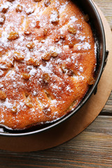 Homemade apple pie, close-up
