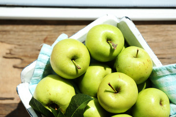 Juicy apples, close-up