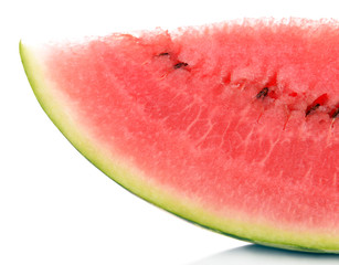 Slice of watermelon isolated on white