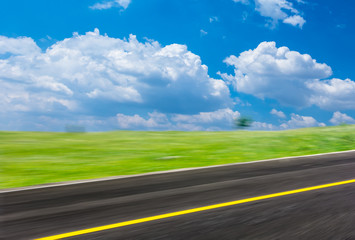 Fototapeta premium road in grassland