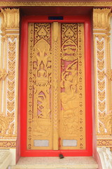 temple door  at Wat Khun Sai, Ayutthaya