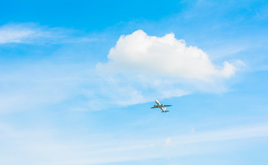 Fototapeta na wymiar image of flying airplane