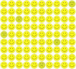 Seamless pattern with  smileys  background.