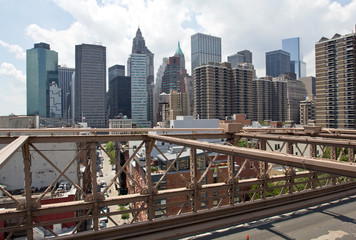 Obraz premium New York City, Manhattan, Brooklyn Bridge