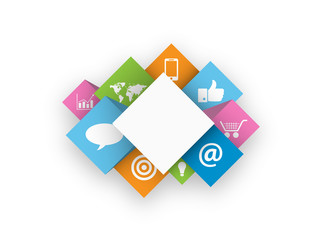 MARKETING/E-BUSINESS symbols (advertising publicity brand)