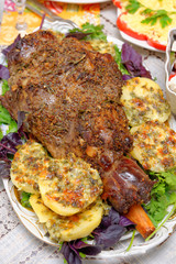 Roast leg of lamb