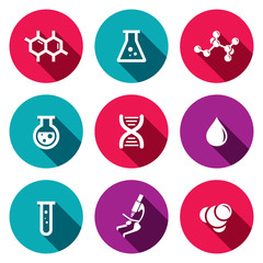 Chemistry icon set