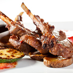 Lamb Chops and Vegetables