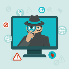 Internet security and spayware warning