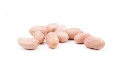 Obraz premium Processed peanuts isolated on white background