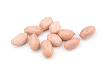 Obraz premium Processed peanuts isolated on white background