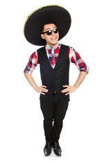 Funny mexican with sombrero in concept