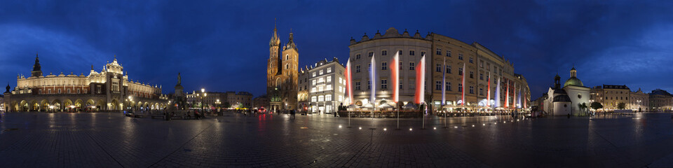 Naklejka premium Krakow old town main market square