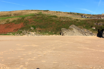 Fototapeta na wymiar small sandy beach in North Sea