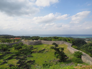 Nakijin castle ruin in okinawa,Japan