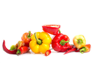 many different fresh peppers