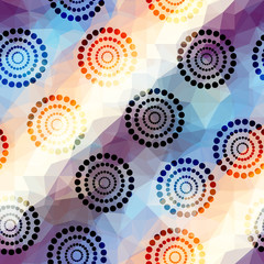 Abstract pattern with ethnic circles.