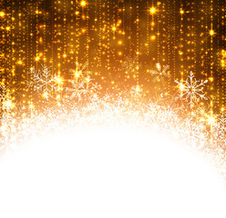 Christmas golden abstract background.