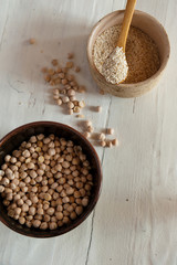 Sesame seeds with chickpeas