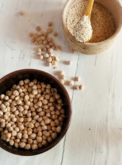 Sesame seeds with chickpeas