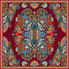 Traditional ornamental floral paisley bandanna