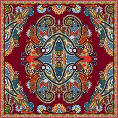 Plexiglas foto achterwand Traditional ornamental floral paisley bandanna © Kara-Kotsya