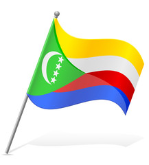 flag of Comoros vector illustration