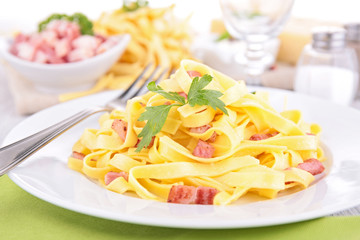 pasta and bacon