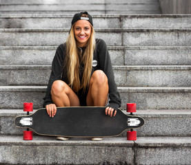 Skateboarder girl