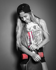 Skateboarder girl