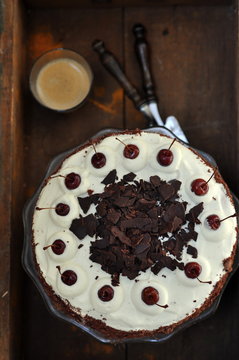 Black forest cake from above