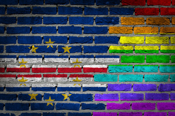 Dark brick wall - LGBT rights - Cape Verde