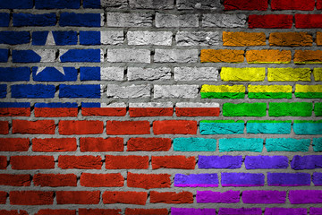 Dark brick wall - LGBT rights - Chile