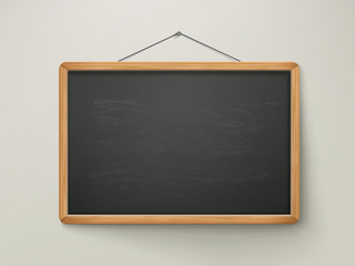 blank black chalkboard