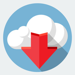 Obraz premium Vector download icon