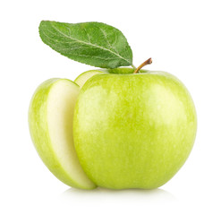 green apple isolated on white background