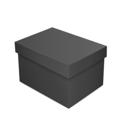 black blank paper box