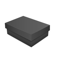 black blank paper box