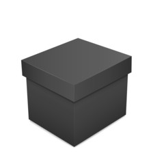 black blank paper box