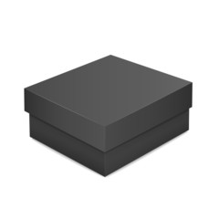 black blank paper box