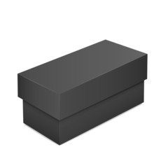 black blank paper box