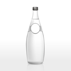 glass bottle with blank label